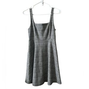 Classic Black and White Checkered Dress